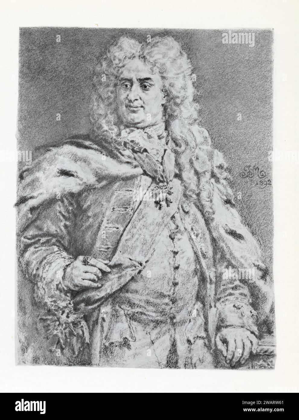 August II Mocny (niem. August II der Starke, in. Août II SAS, ur. 12 maja 1670 W Dreźnie Banque D'Images