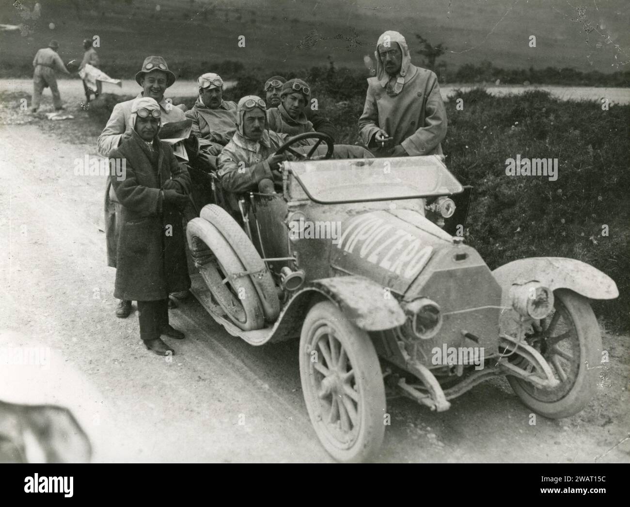 Voiture de course FIAT Zero, Italie années 1910 Banque D'Images