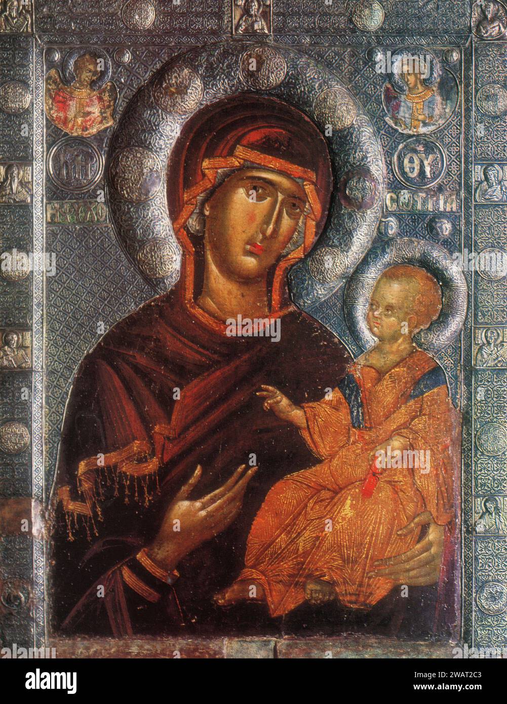 Vierge Psychosostrie, peinture, Ohrid, Macédoine années 1960 Banque D'Images