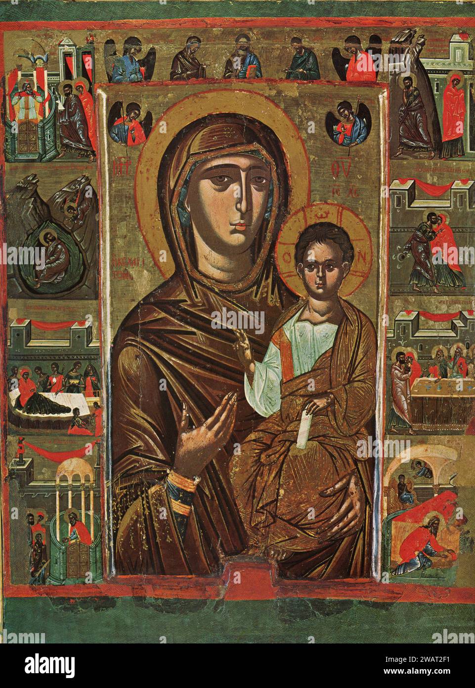 La Vierge Hodighitria Keharitomene, peinture, Sophia, Bulgarie années 1960 Banque D'Images