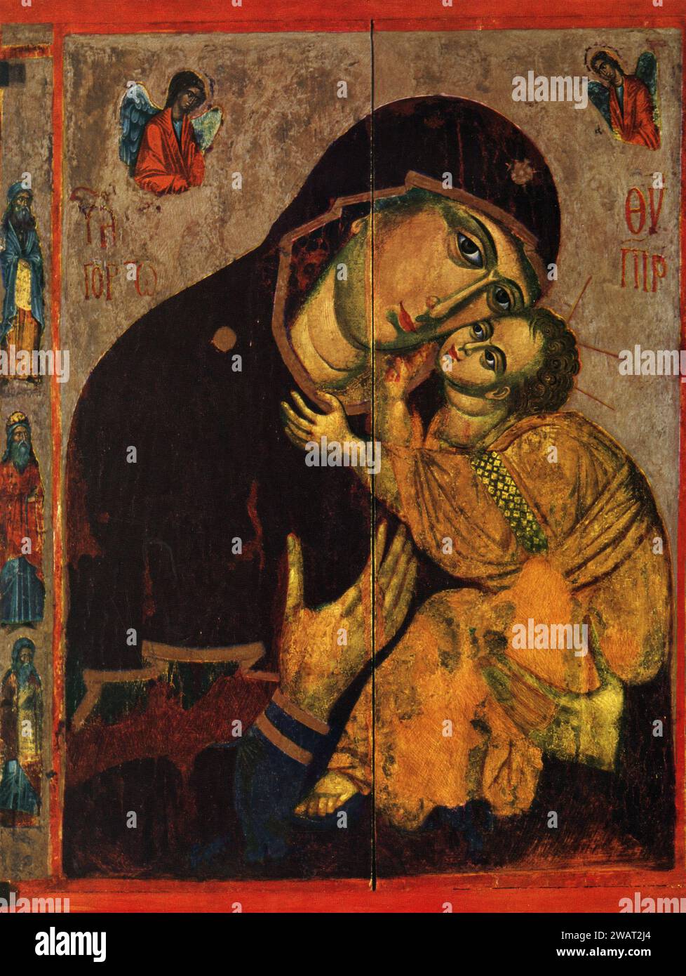 La Vierge Eleousa, peinture, Sophia, Bulgarie années 1960 Banque D'Images