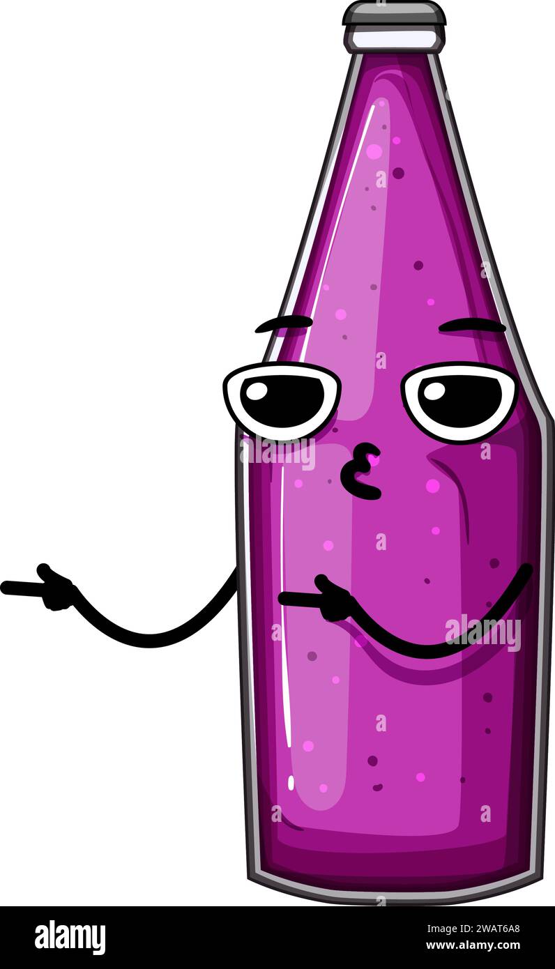 illustration vectorielle de dessin animé de personnage de bouteille de soda souple Illustration de Vecteur