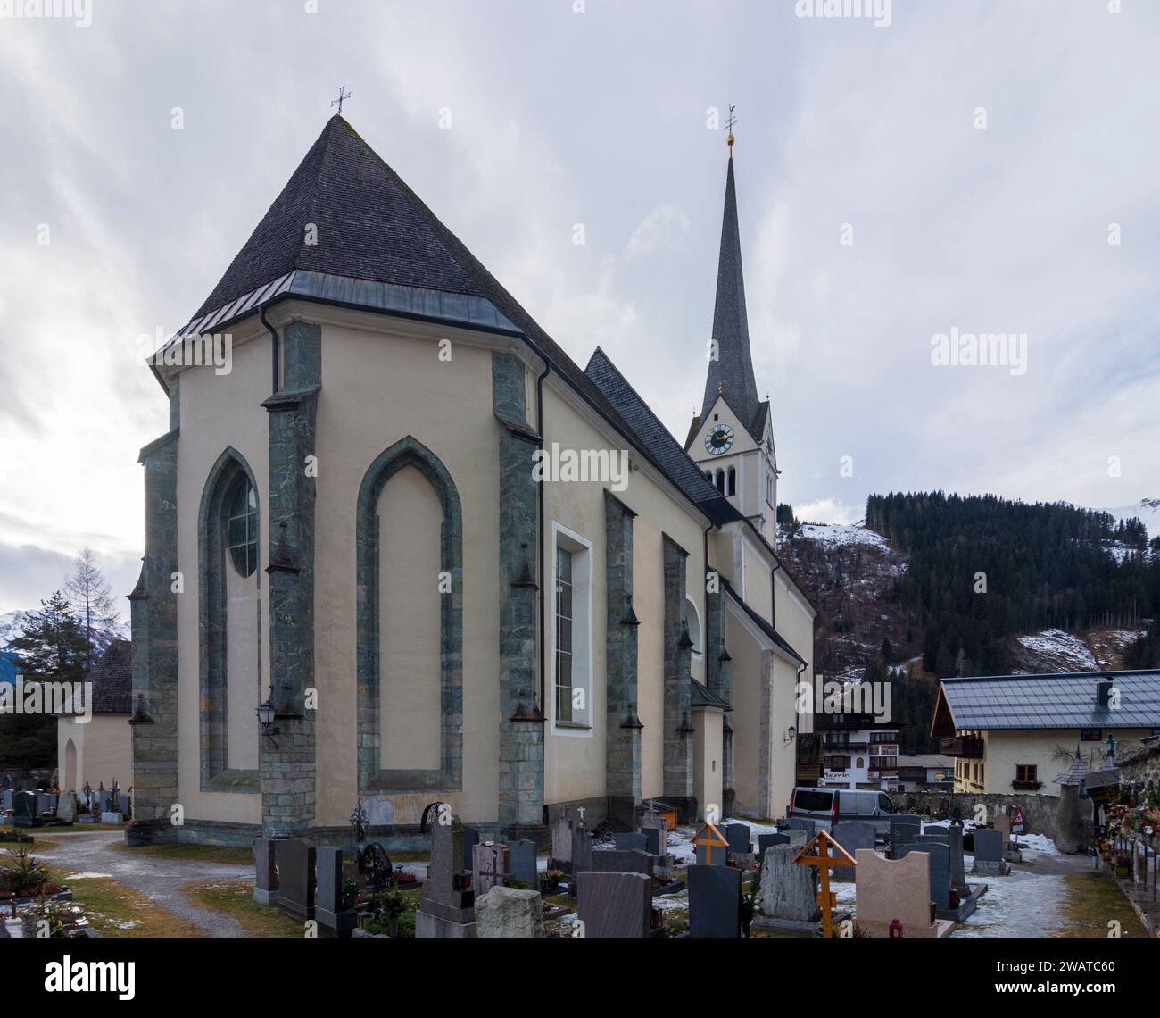 Rauris : église Rauris à Pinzgau, Salzbourg, Autriche Banque D'Images