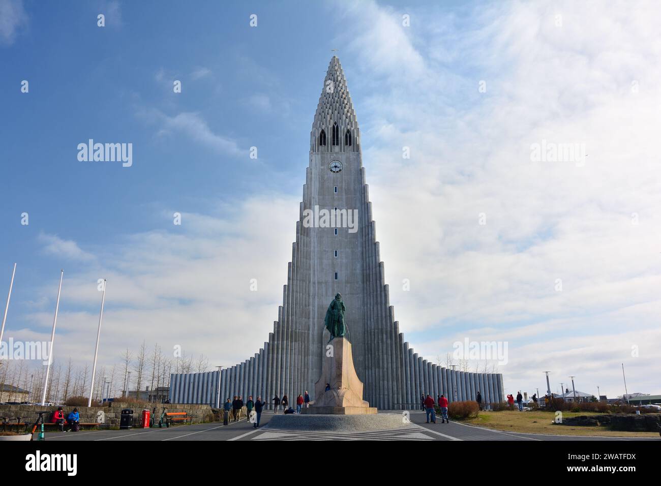 L'église Hallgrímskirkja à Reykjavík, Islande Banque D'Images