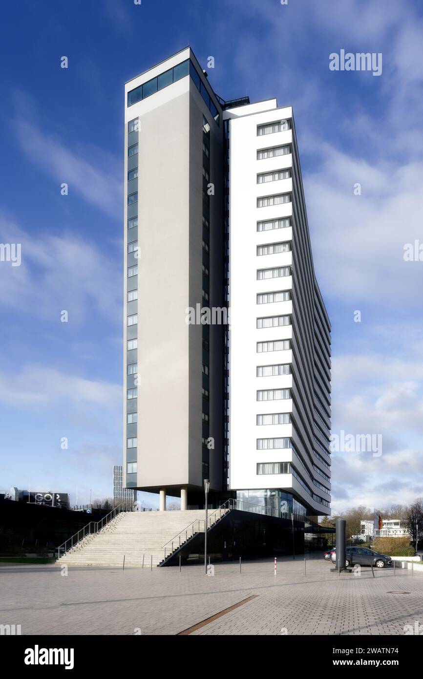 Bonn, Allemagne janvier 03 2024 : Construction de l'hôtel Bonn marriott dans l'ancien quartier gouvernemental Banque D'Images