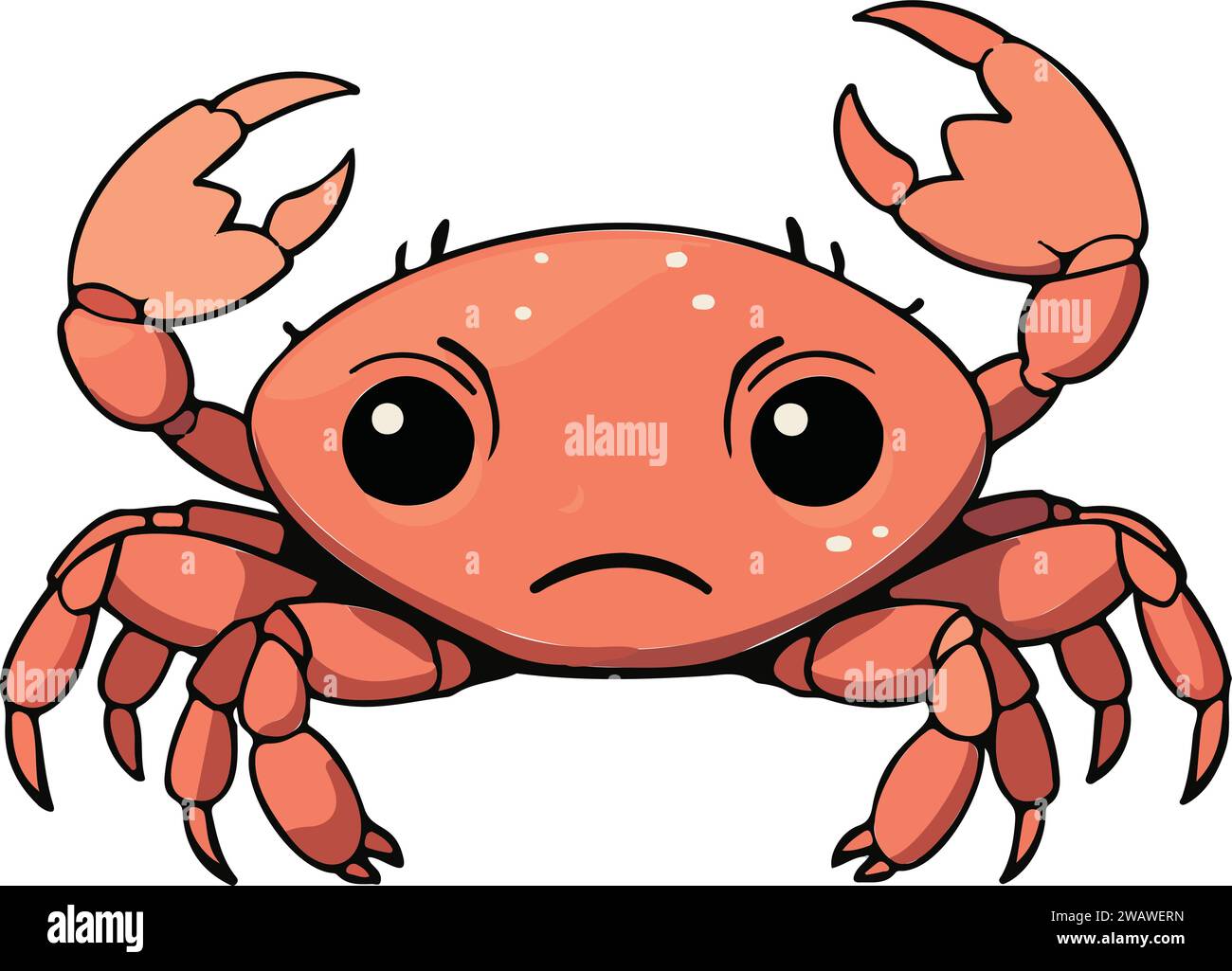 Joli motif crabe Illustration de Vecteur