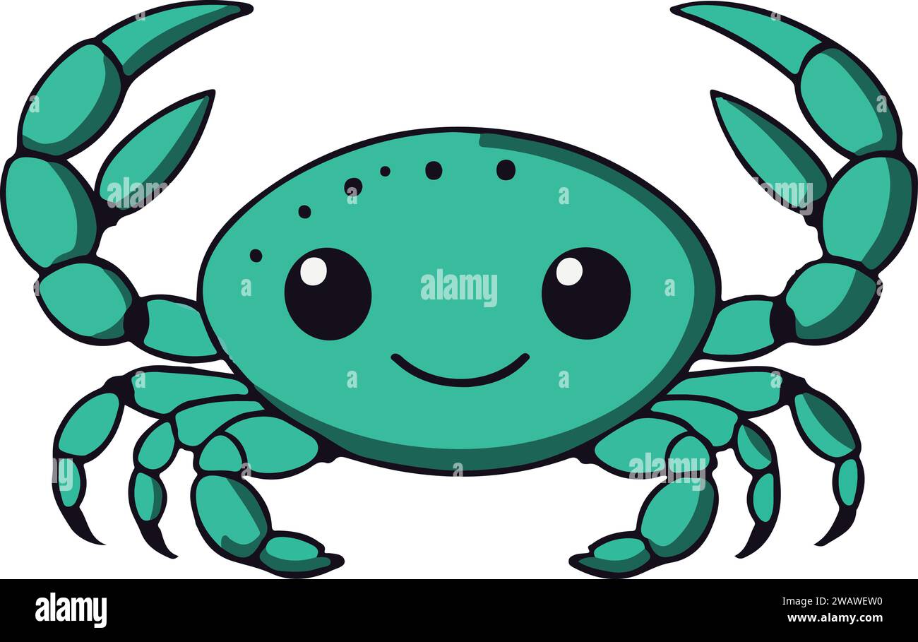 Joli motif crabe Illustration de Vecteur