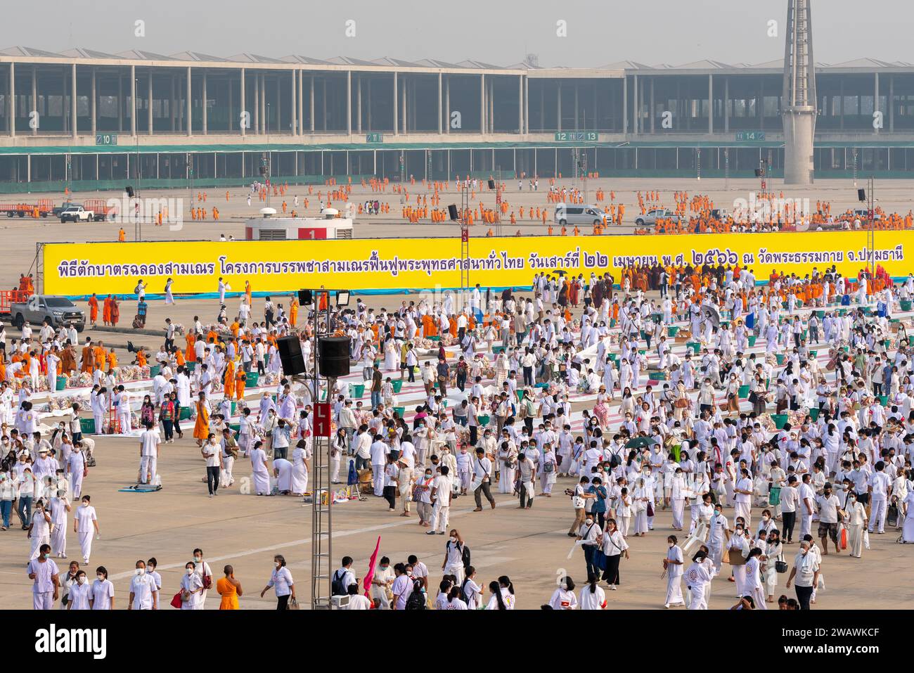 Moines et bouddhisme en Thaïlande Banque D'Images