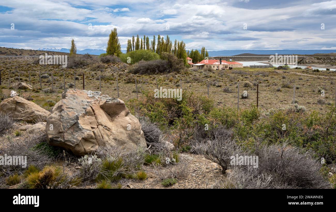 Cafe, restauarant Stop, route 40, Patagonia, Argentine Banque D'Images