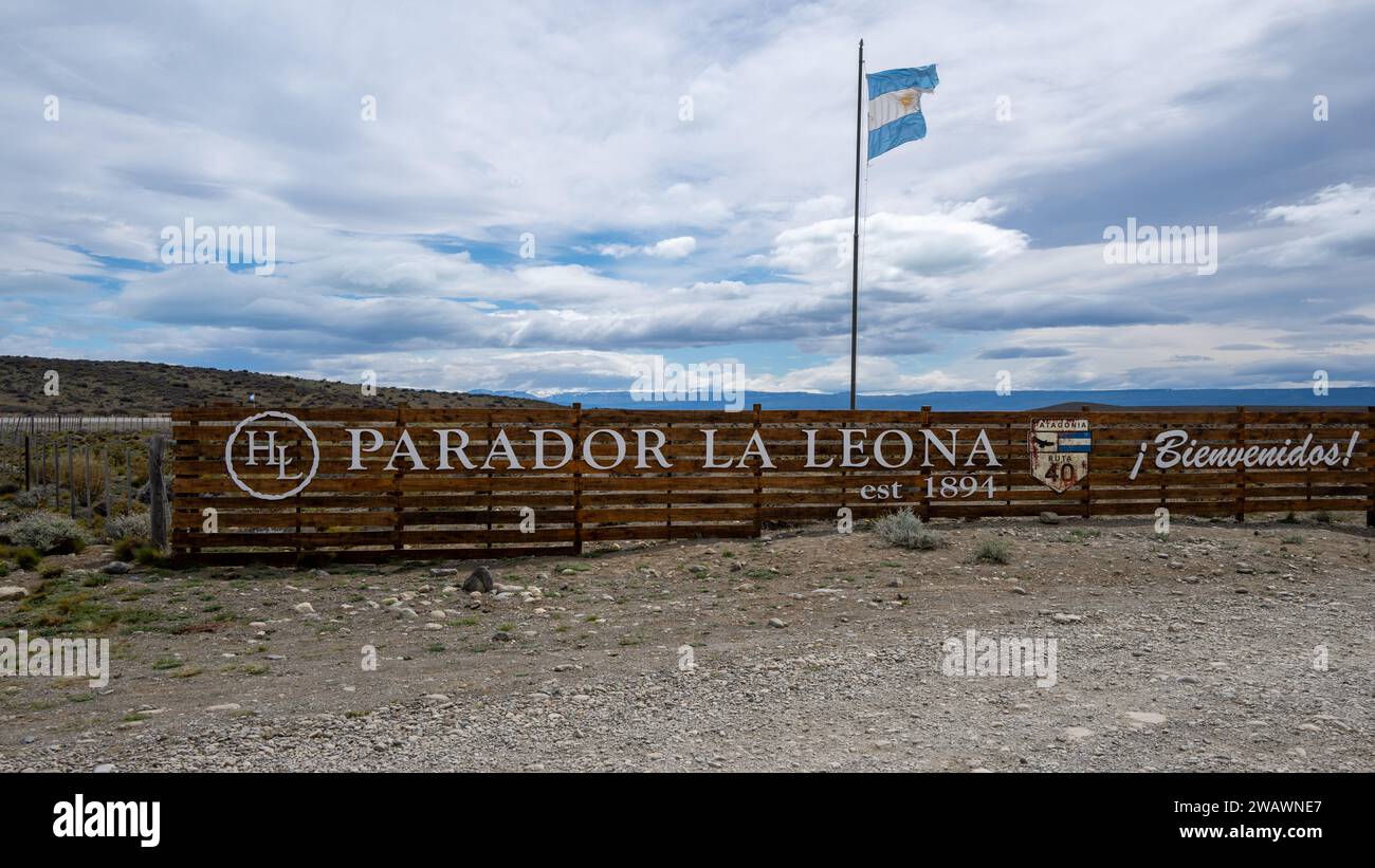 Cafe, restauarant Stop, route 40, Patagonia, Argentine Banque D'Images