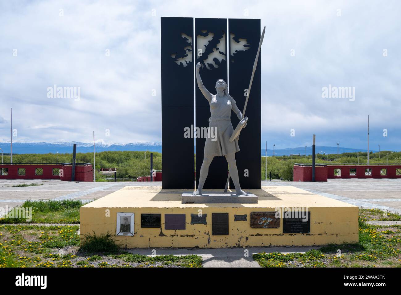 Malouines (Malvinas) Conflict Memorial & Statue, El Calafate, Argentine Banque D'Images
