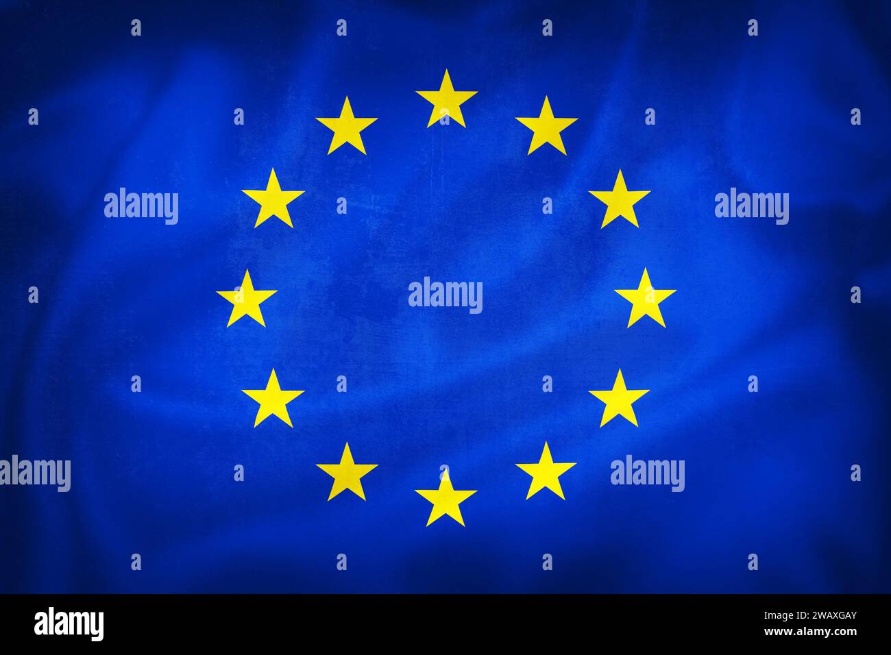 Grunge illustration 3D du drapeau de l'Union européenne, concept de l'UE Banque D'Images