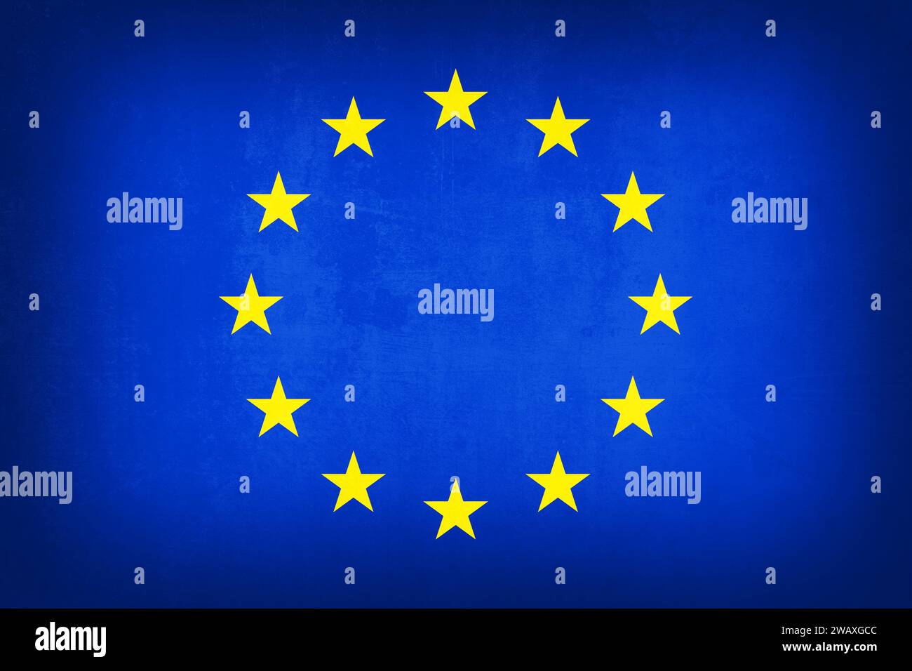 Illustration grunge du drapeau de l'Union européenne, concept de l'UE Banque D'Images