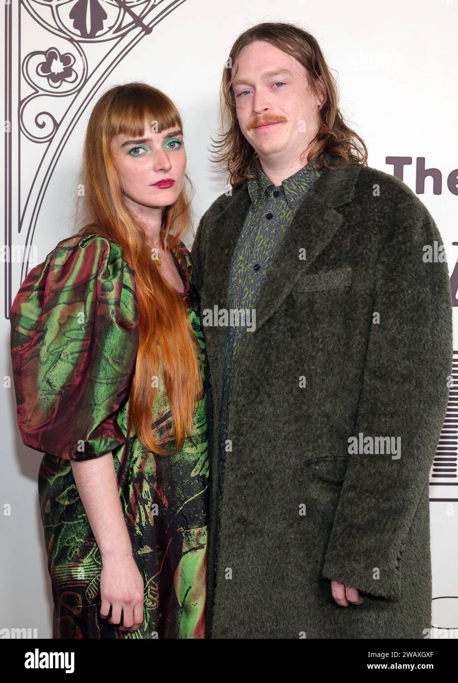 LOS ANGELES, CA - JANVIER 6 : Katya Zvereva, Caleb Landry Jones au Art of ElysiumÕs 2024 Heaven Gala au Wiltern Theater de Los Angeles, Californie le 6 janvier 2024. Droit d'auteur : xFayexSadoux Banque D'Images