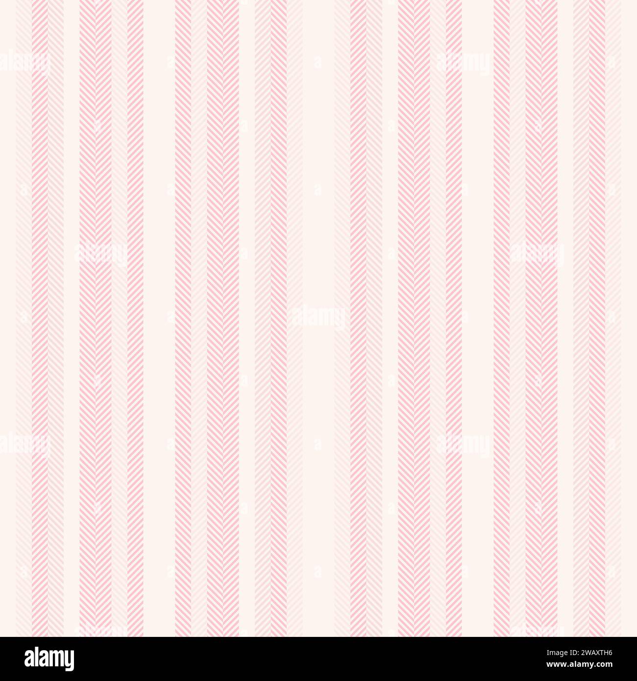 Arrière-plan de lignes textiles de commerce, modèle de tissu vecteur haut. Texture de bande sans couture verticale de présentation dans la coquille de mer et les couleurs roses. Illustration de Vecteur