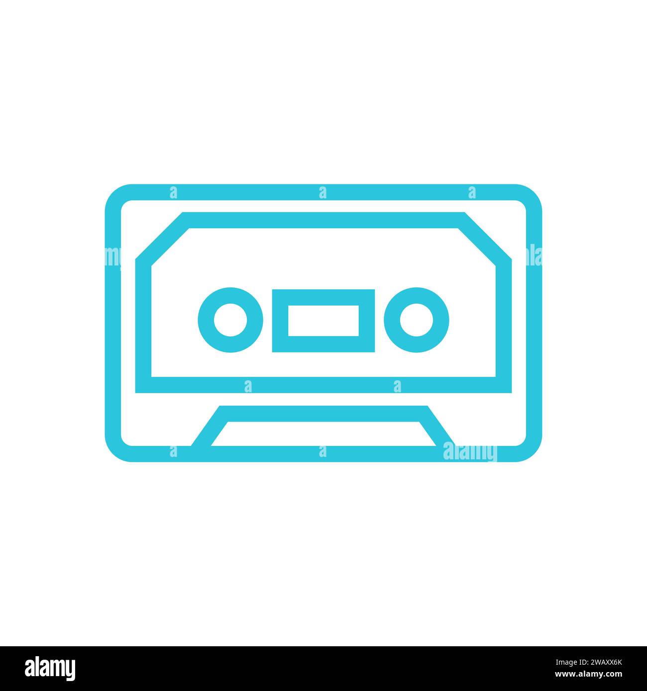 Symbole rétro de cassette. À partir du jeu d'icônes bleues. Illustration de Vecteur