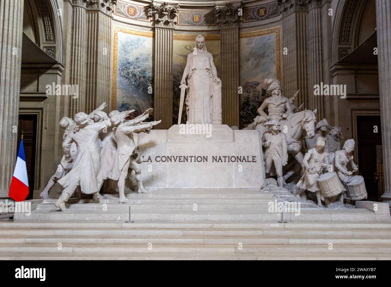 Autel dédié à la Convention nationale de la Révolution française à l'intérieur du Panthéon de Paris. France Banque D'Images