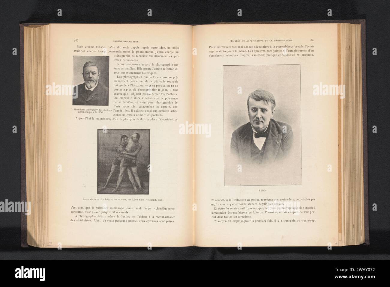 Production photographique vraisemblablement d'un portrait de Thomas Edison, Anonyme, c. 1882 - dans ou avant 1892 tirage photomécanique France papier homme adulte Banque D'Images