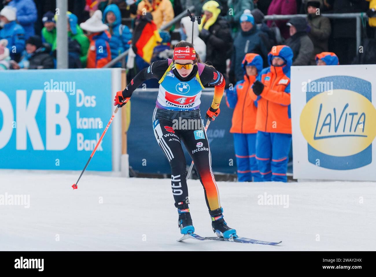 Oberhof, Deutschland. 07 janvier 2024. Vanessa Voigt (GER, Deutschland), 07.01.2024, Oberhof (Deutschland), IBU World Cup Biathlon Oberhof 2024 crédit : dpa/Alamy Live News Banque D'Images