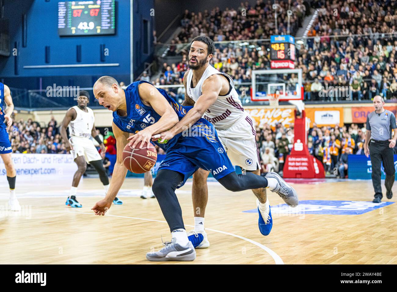 Rostock, Deutschland 07. Janvier 2024 1.BBL 2023/2024 Rostock Seawolves vs FC Bayern