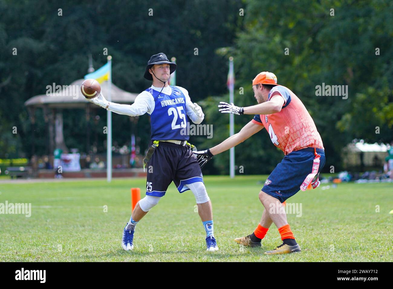 Joe Cotterill - Cardiff Hurricanes Flag football Banque D'Images