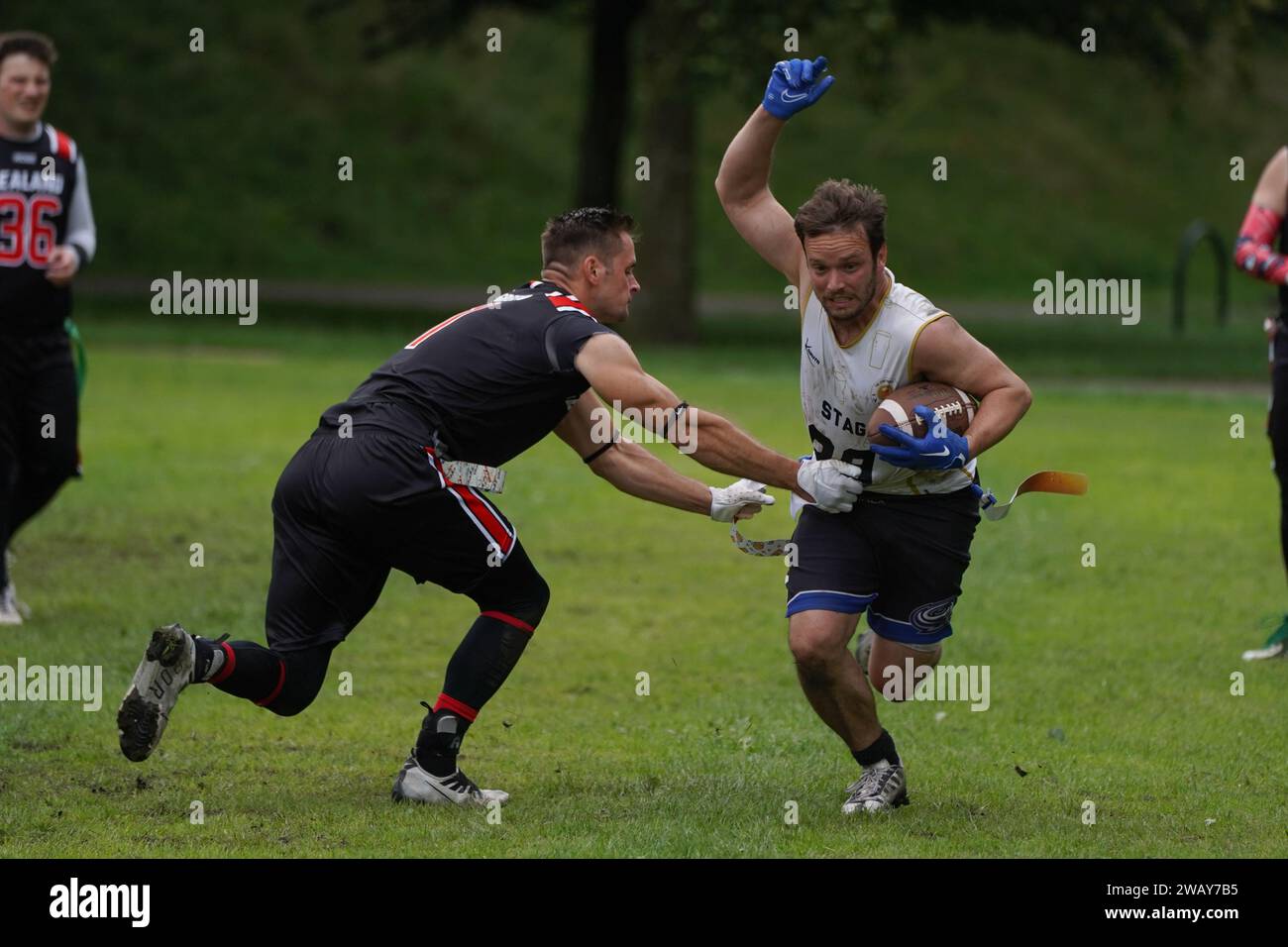 Demi-finale du Welsh Bowl, Hurricanes contre Sealand Banque D'Images