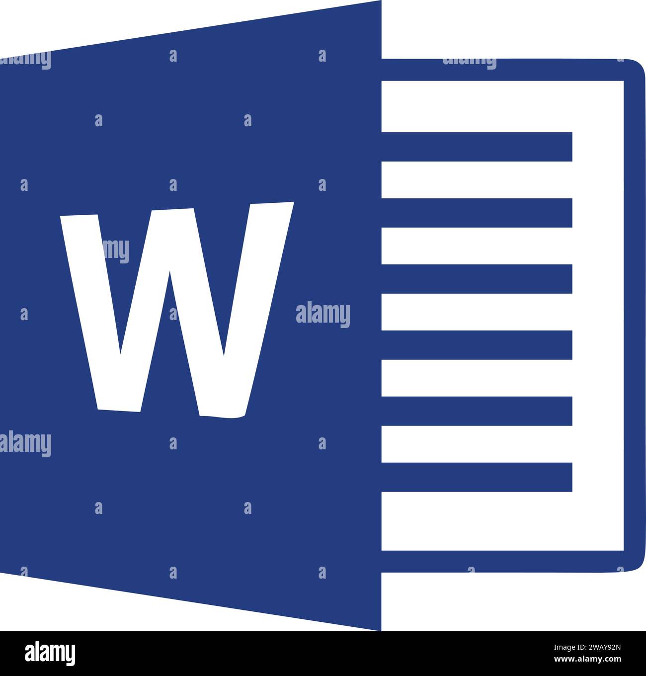 Microsoft Word | symbole bleu, application de mot Illustration de Vecteur