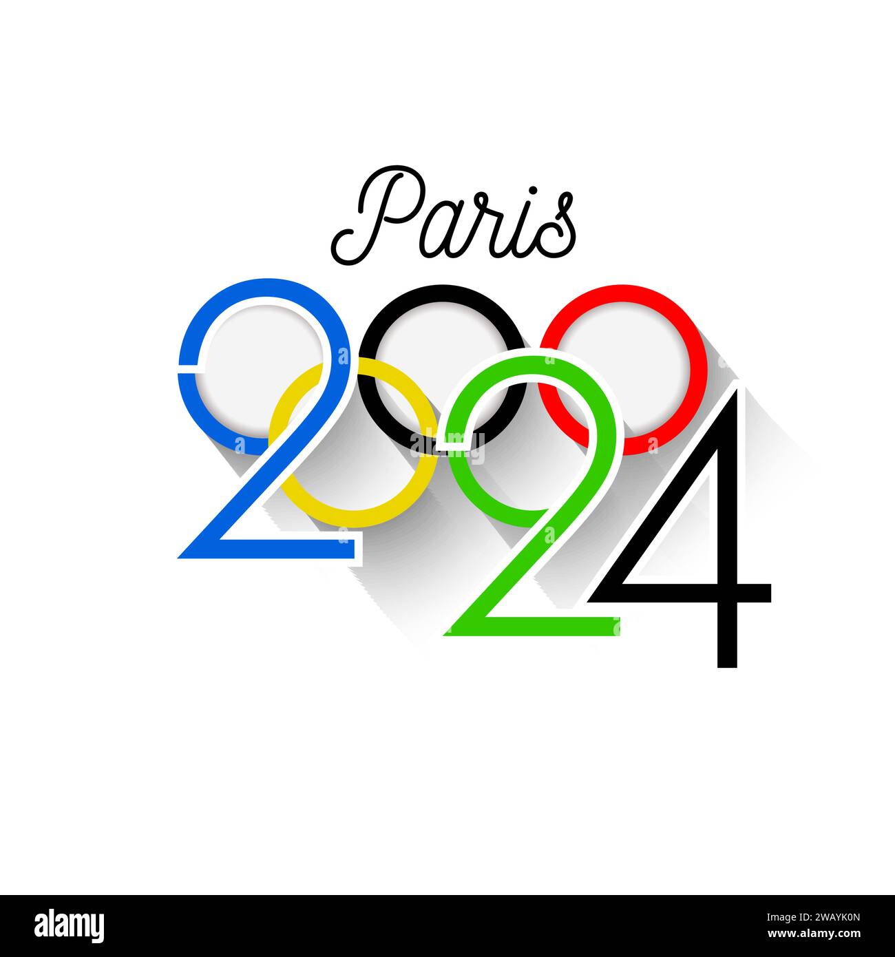 Jeux olympiques d'été 2024. PARIS, FRANCE, dessin à la main. Pas ai