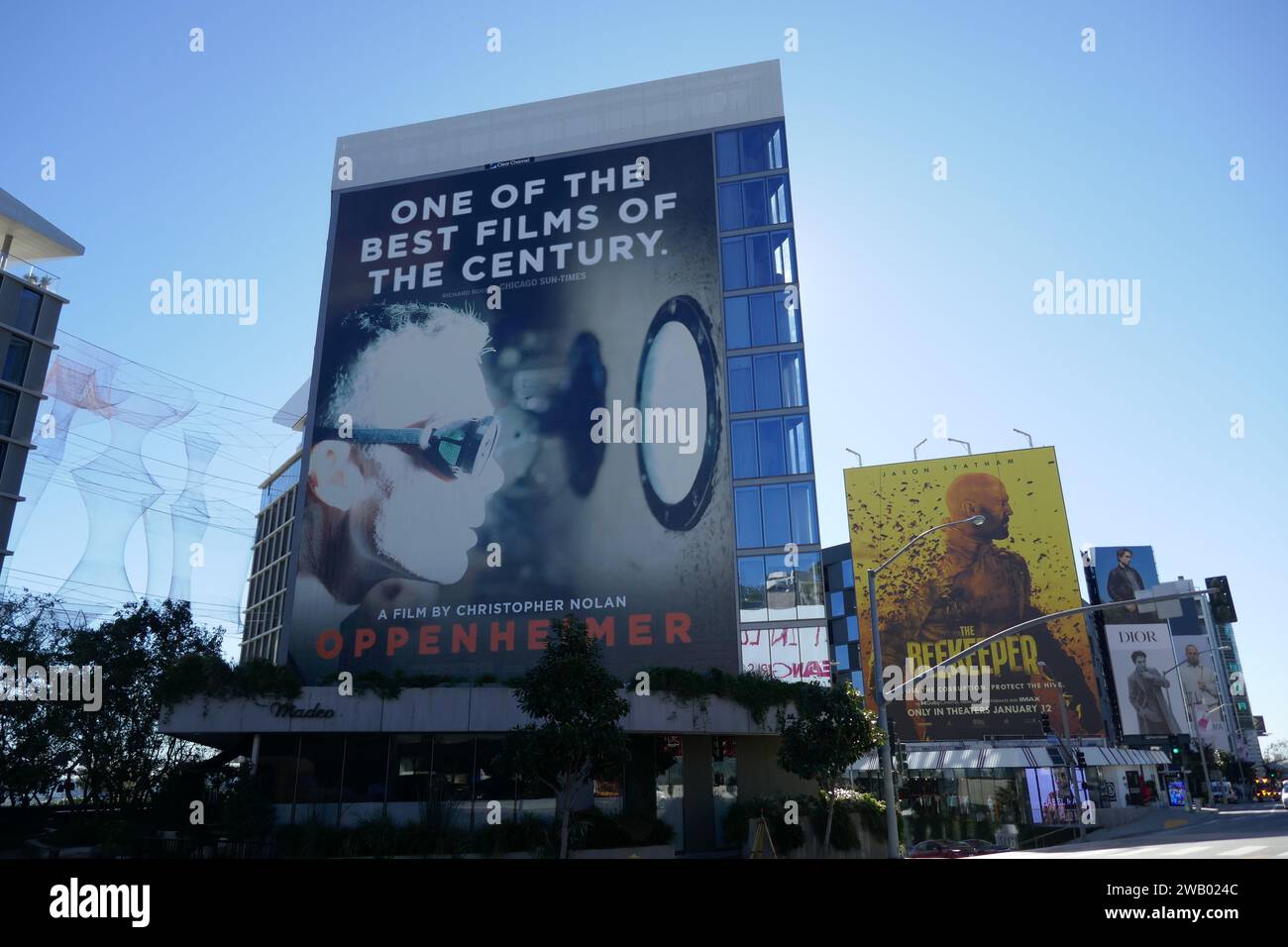 Los Angeles, Californie, États-Unis 4 janvier 2024 Cillian Murphy Oppenheimer Billboard on Sunset Blvd le 4 janvier 2024 à Los Angeles, Californie, États-Unis. Photo de Barry King/Alamy stock photo Banque D'Images