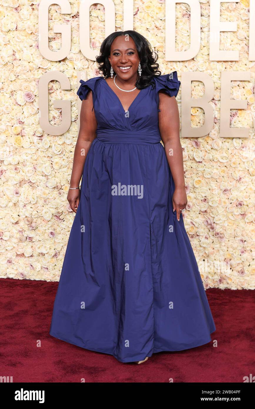 Angelique Jackson au 81e Golden Globe Awards qui s'est tenu à l'hôtel Beverly Hilton le 7 janvier 2024 à Beverly Hills, en Californie. Crédit : PMC/Alamy Live News Banque D'Images