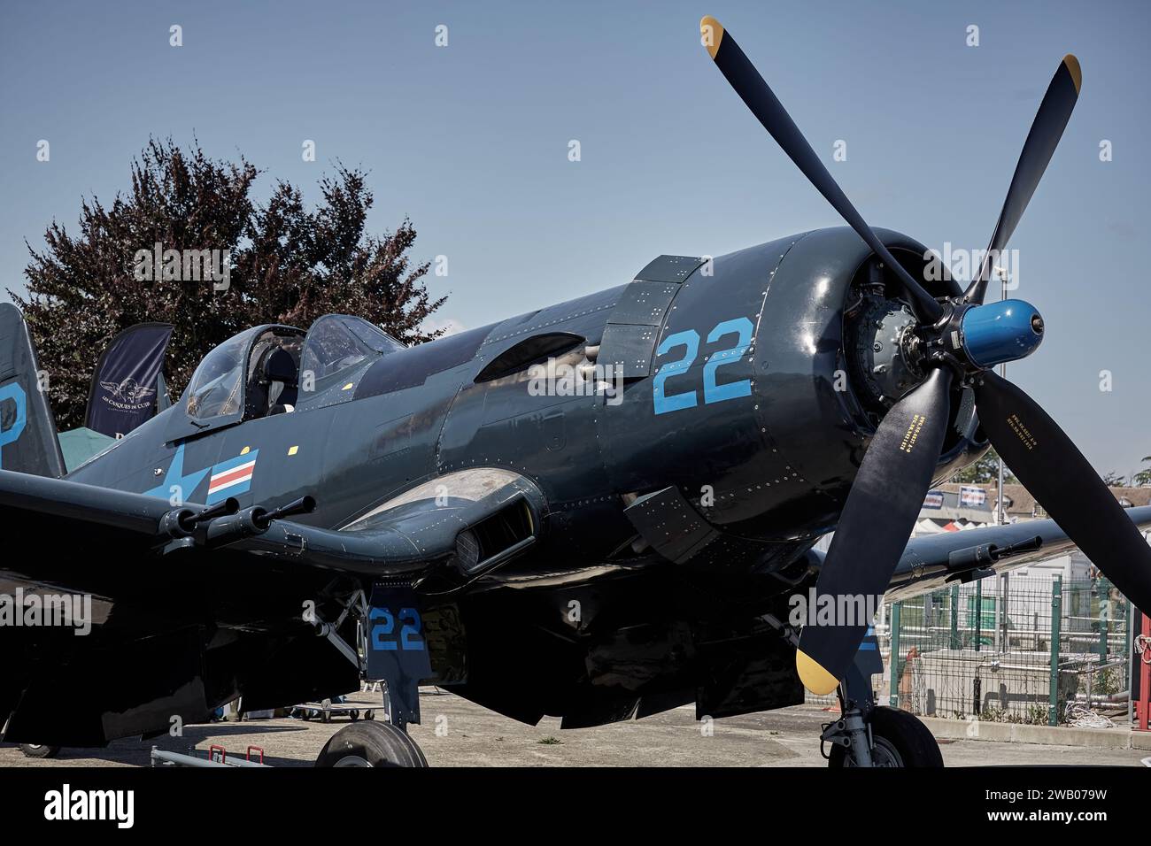 Avion de la marine AMÉRICAINE de pacific War - Corsair authentique et mythique Banque D'Images