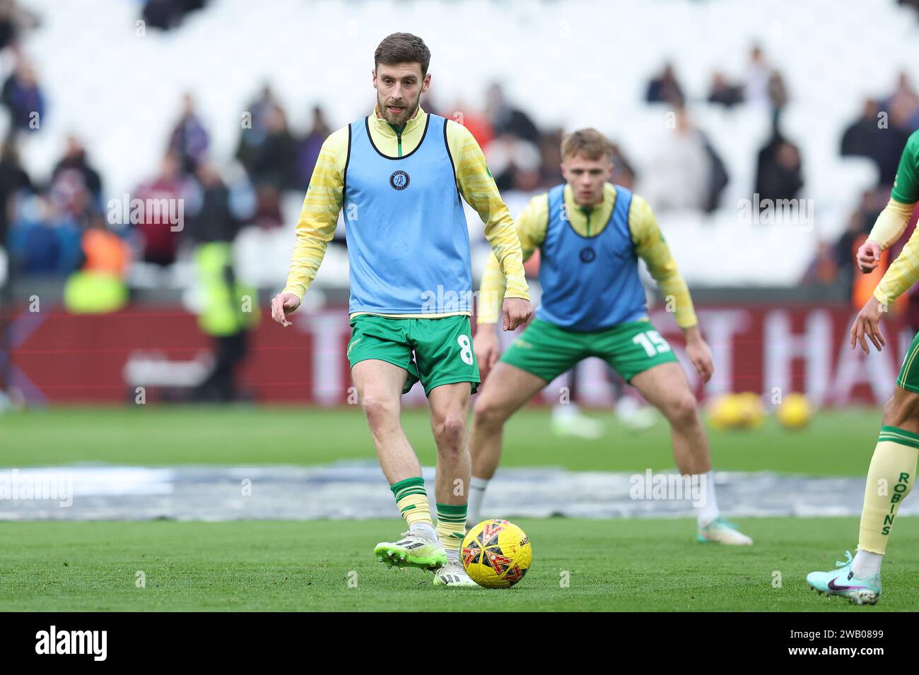 Londres, Royaume-Uni. 7 janvier 2024. Joe Williams de Bristol City se réchauffe avant le match de FA Cup au London Stadium, Londres. Le crédit photo devrait se lire : Paul Terry/Sportimage crédit : Sportimage Ltd/Alamy Live News Banque D'Images