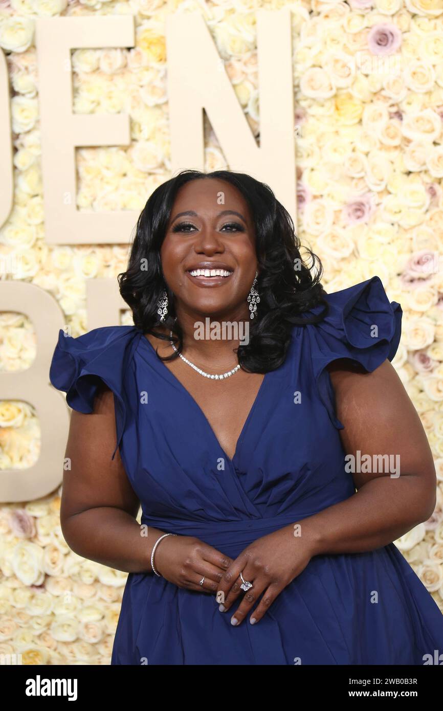 Beverly Hills, États-Unis. 07 janvier 2024. Angelique Jackson au 81e Golden Globe Awards qui s'est tenu à l'hôtel Beverly Hilton le 7 janvier 2024 à Beverly Hills, en Californie. Crédit : PMC/Alamy Live News crédit : PMC/Alamy Live News Banque D'Images