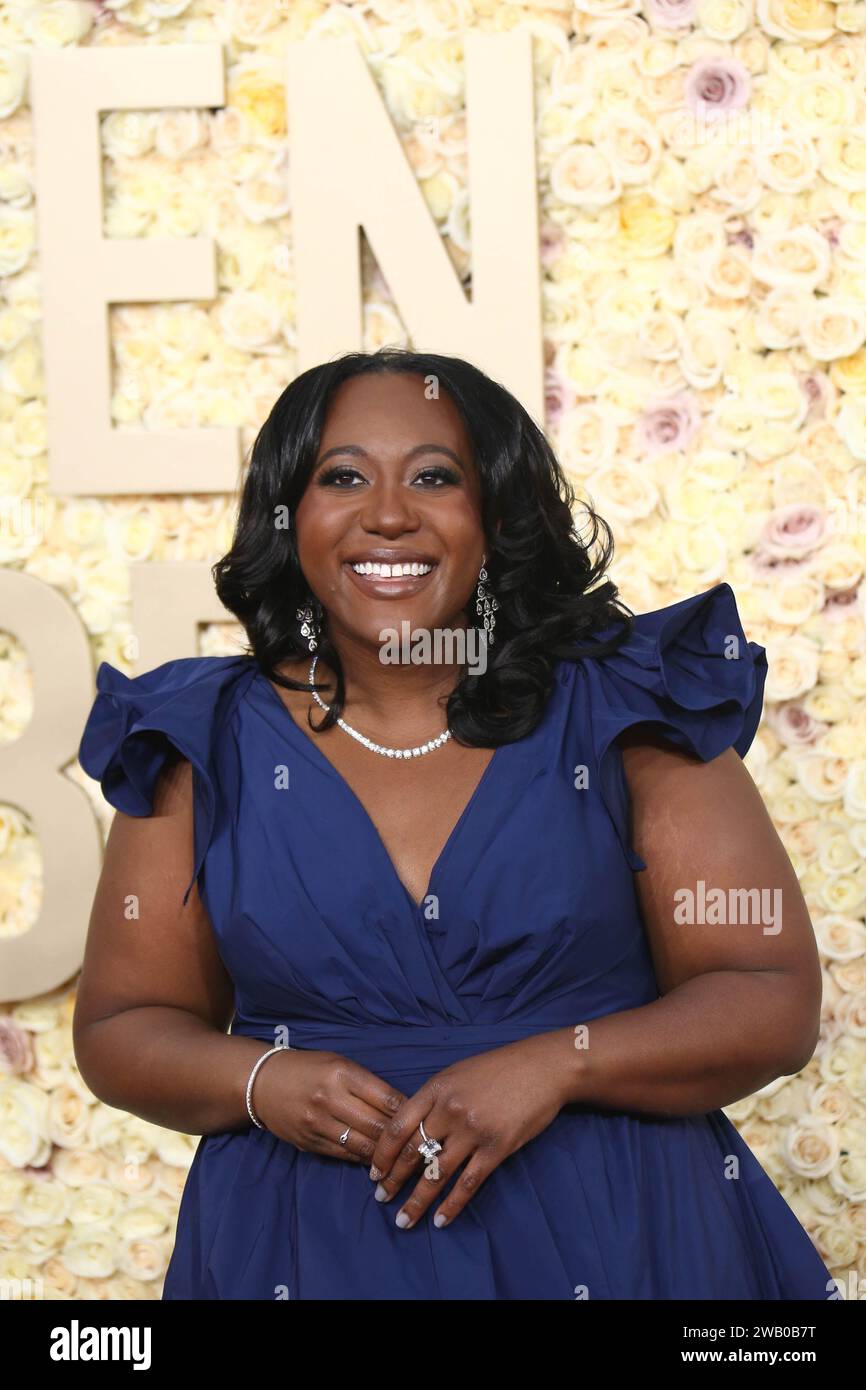 Beverly Hills, États-Unis. 07 janvier 2024. Angelique Jackson au 81e Golden Globe Awards qui s'est tenu à l'hôtel Beverly Hilton le 7 janvier 2024 à Beverly Hills, en Californie. Crédit : PMC/Alamy Live News crédit : PMC/Alamy Live News Banque D'Images