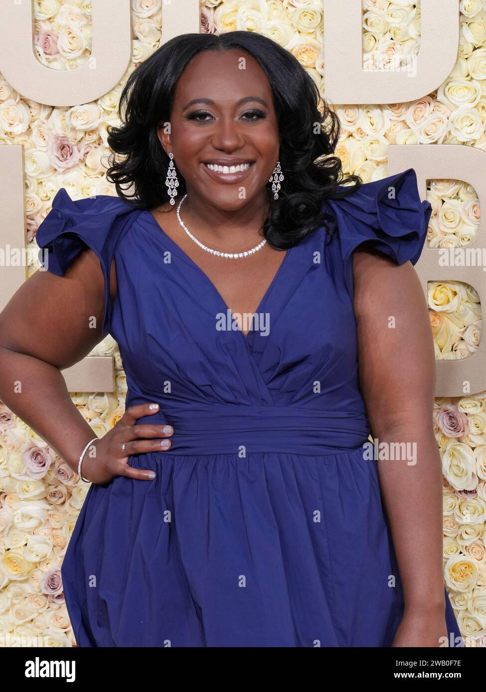 Los Angeles, États-Unis. 07 janvier 2024. Angelique Jackson assiste à l'arrivée du 81e Golden Globe Awards annuel à l'hôtel Beverly Hilton de Beverly Hills, CA, le 7 janvier 2024. (Photo de Sthanlee Mirador/SipaUSA) crédit : SIPA USA/Alamy Live News Banque D'Images