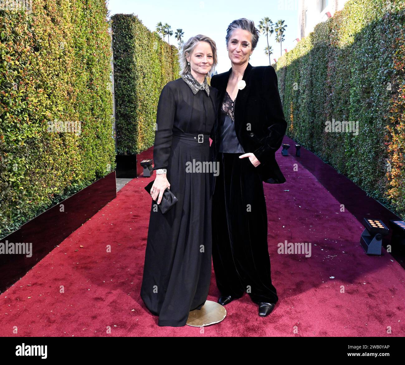 Beverly Hills, États-Unis. 07 janvier 2024. Jodie Foster et Alexandra Hedison lors du 81e Golden Globe Awards qui s'est tenu à l'hôtel Beverly Hilton le 7 janvier 2024 à Beverly Hills, en Californie. Crédit : PMC/Alamy Live News Banque D'Images