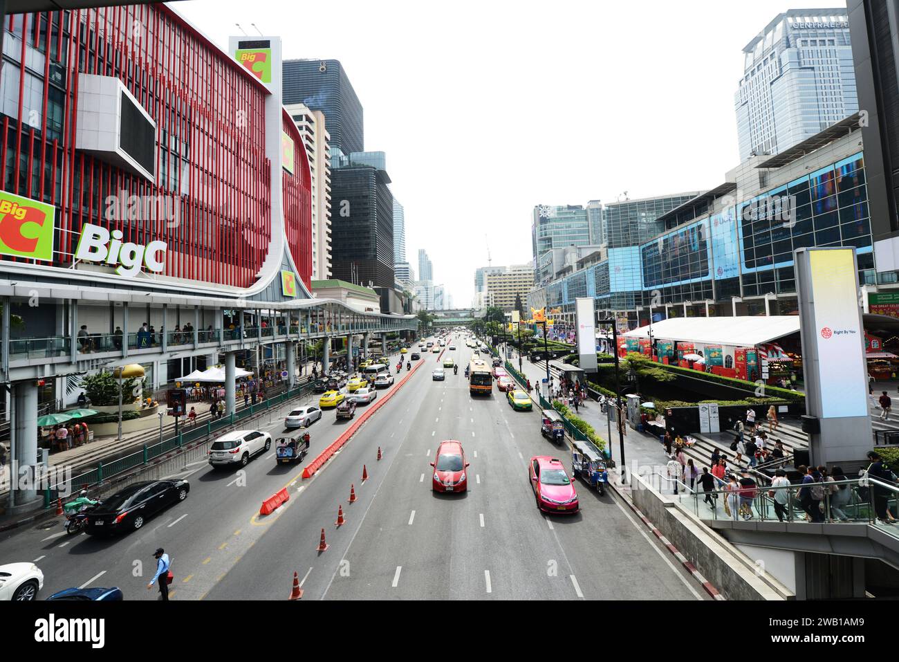 Rama I Rd. À Bangkok, Thaïlande. Banque D'Images