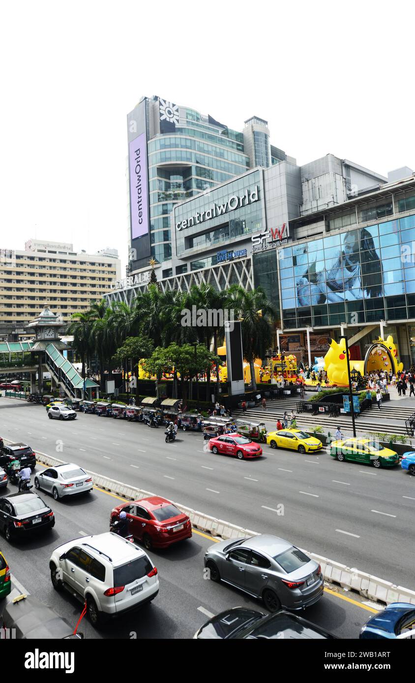 Le centre commercial Cental World sur Rama I rd. À Bangkok, Thaïlande. Banque D'Images