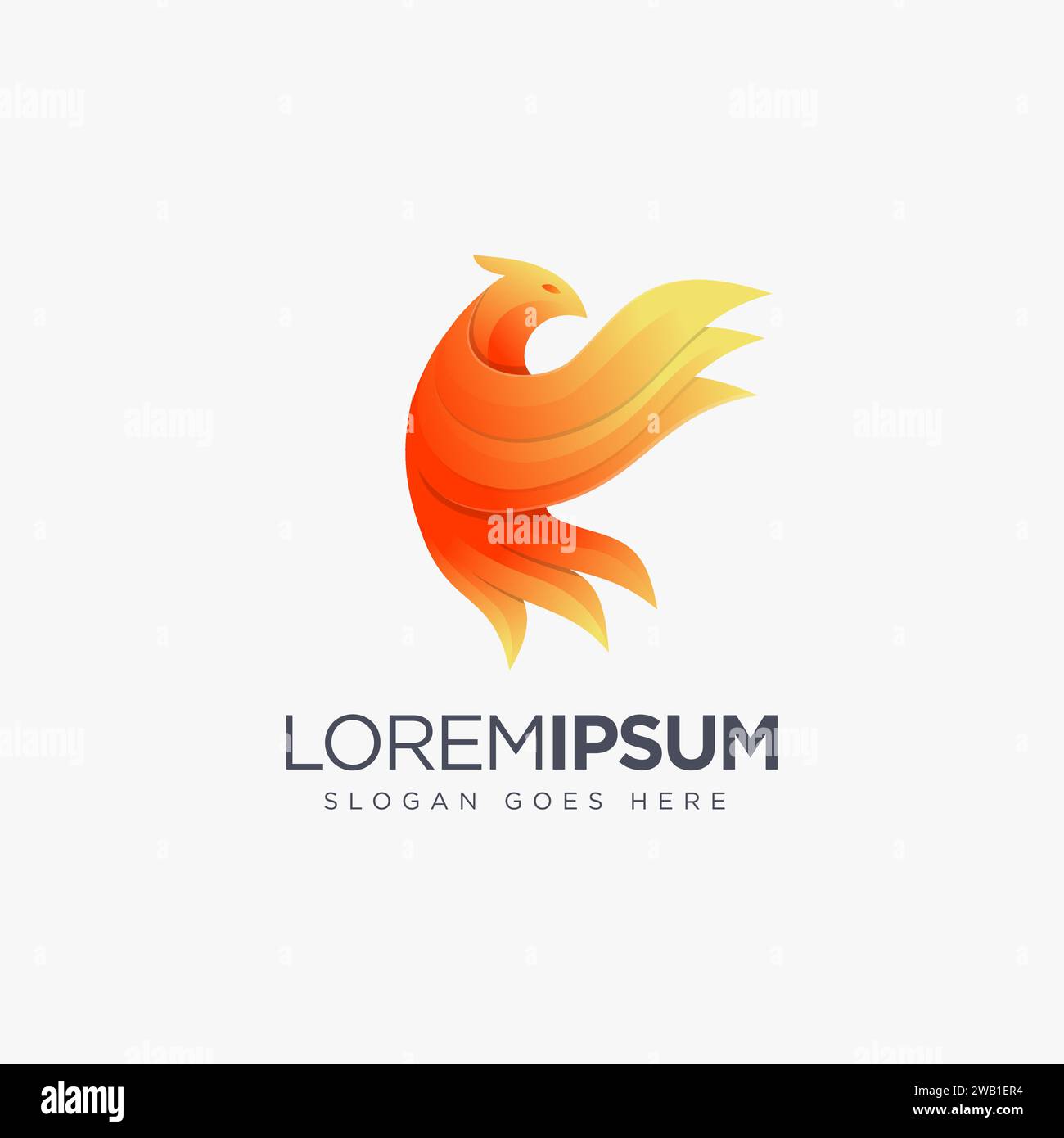 Icône moderne Brave phoenix logo Illustration de Vecteur