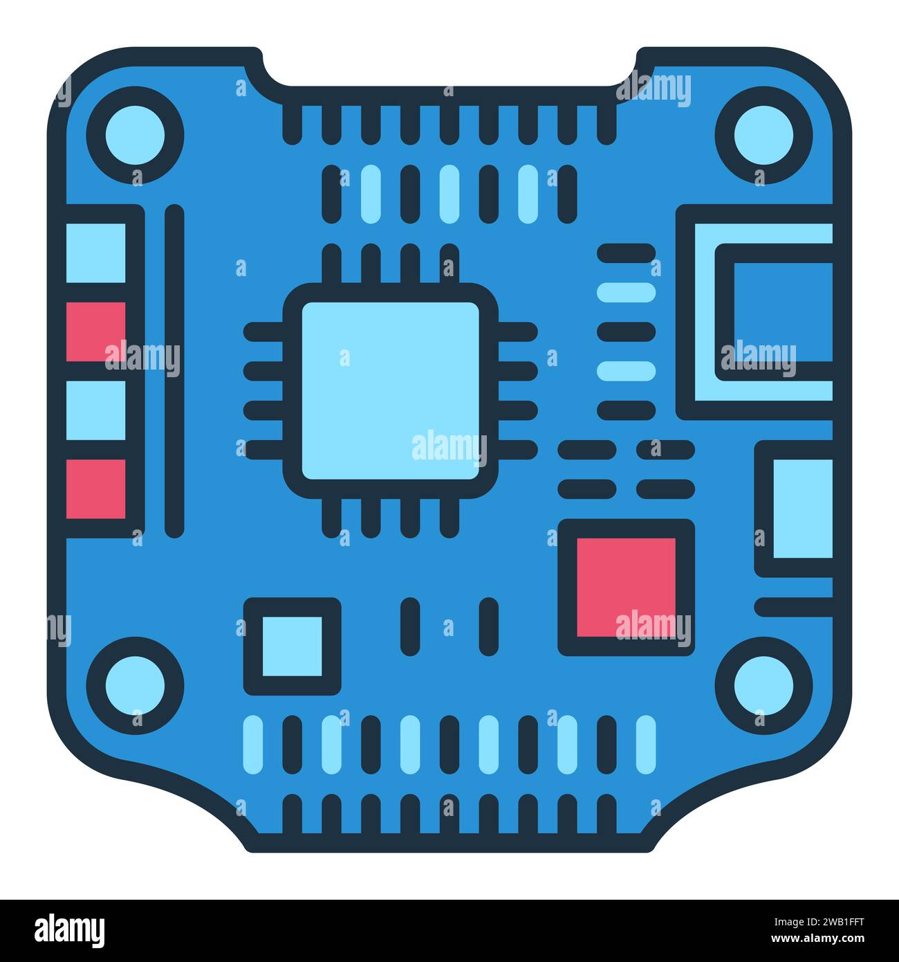 Quadcopter Flight Controller Vector concept icône ou symbole coloré Illustration de Vecteur