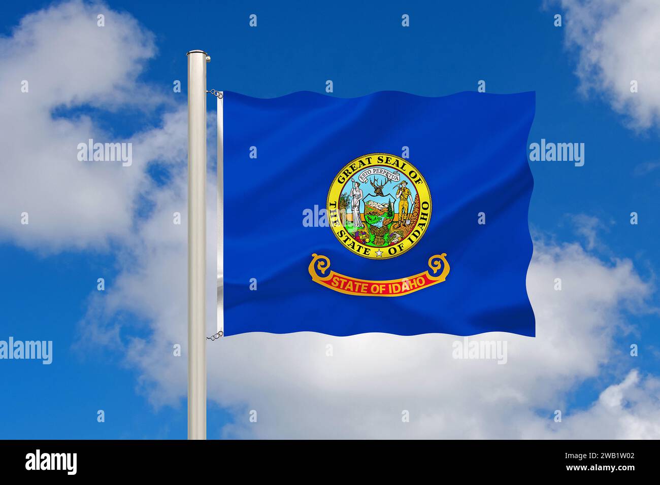 Le drapeau de l'Idaho, USA, Studio Banque D'Images