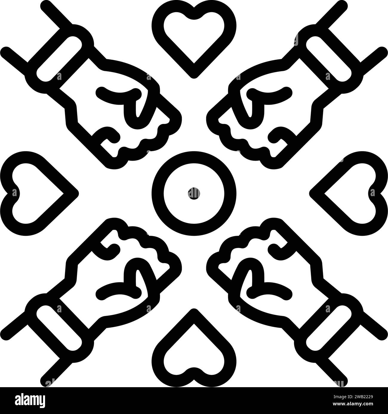 Icône d'inclusion, tolérance Illustration de Vecteur