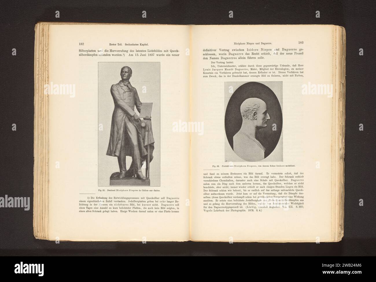 Voor monument Joseph Nicéphore Nièpce te Châlon-sur-Saône, Anonyme, c. 1900 - en 1905 ou avant impression photomécanique monument en papier de Châlon-sur-Saône, statue Banque D'Images