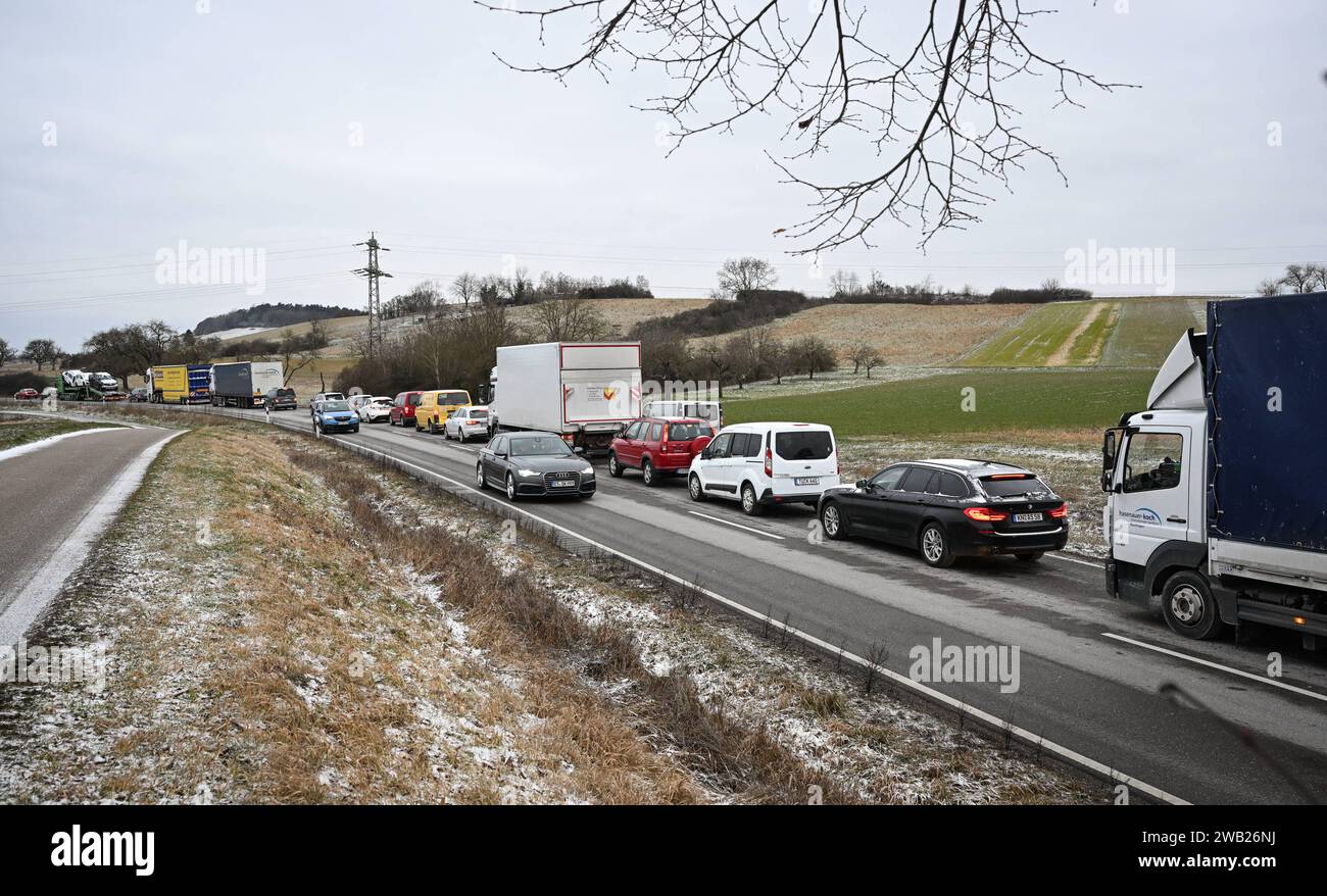 Rottenburg Kreis Tuebingen 08.01.2024 Bauerncontest : Stau Auf Dem ...