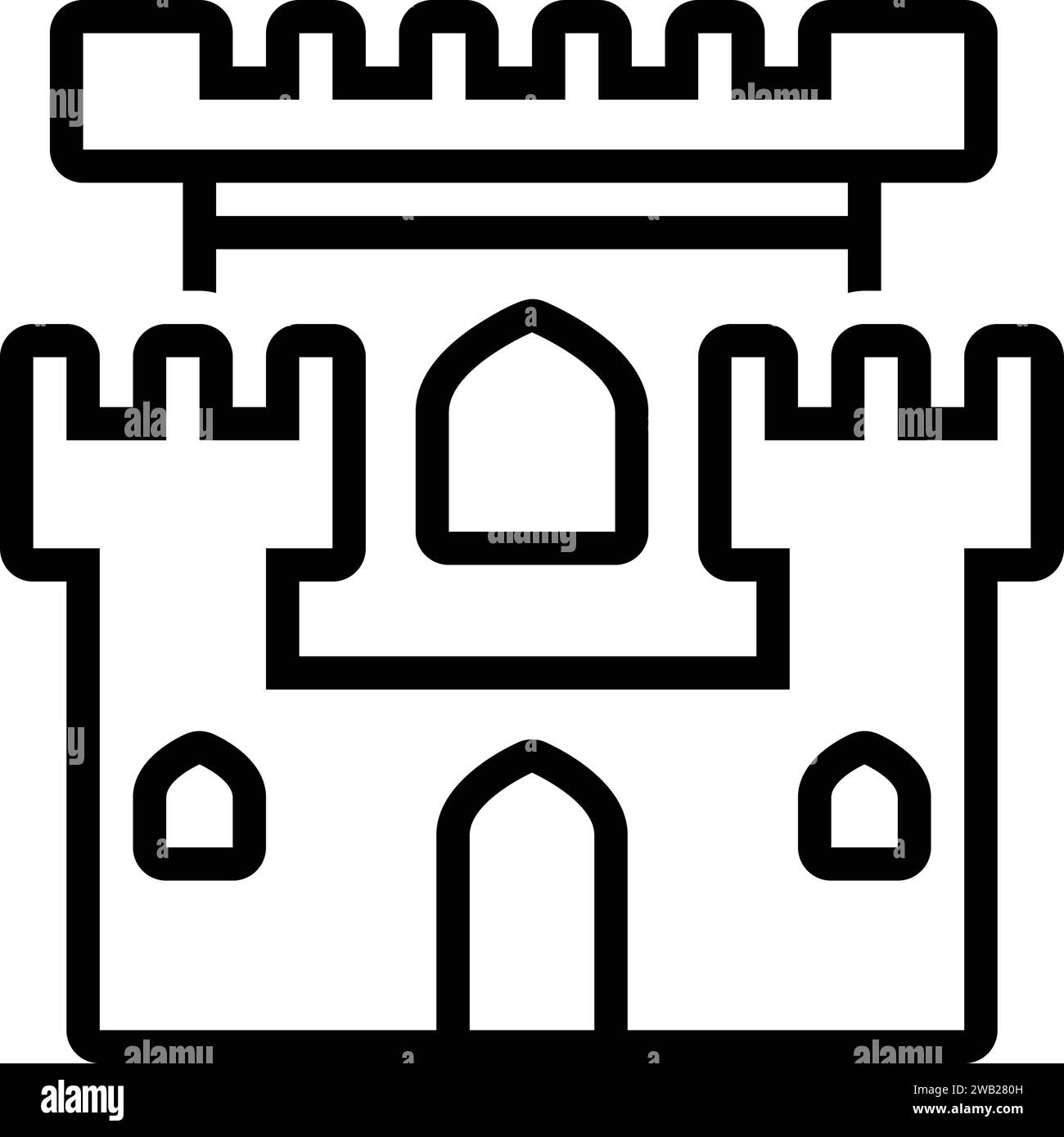 Icône pour château, château Illustration de Vecteur