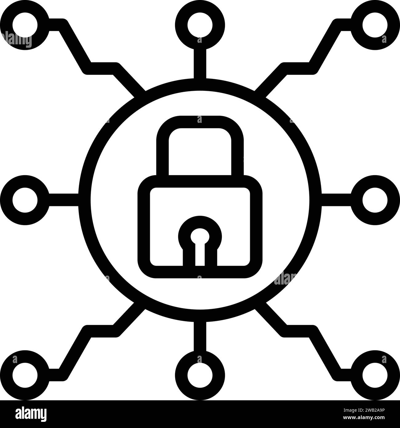 Icône de connexion ecure, sécurisée Illustration de Vecteur