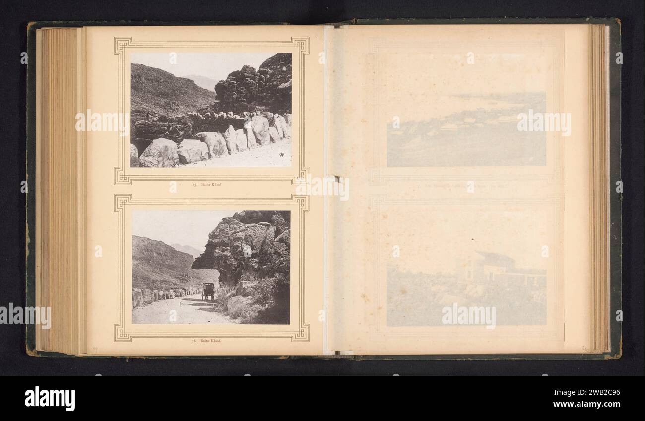 Bains Kloof, Sam Alexander (possiblement), c. 1870 - avant 1880 impression photomécanique papier collotype dale, vallée. Route publique Bainskloof Pass Banque D'Images