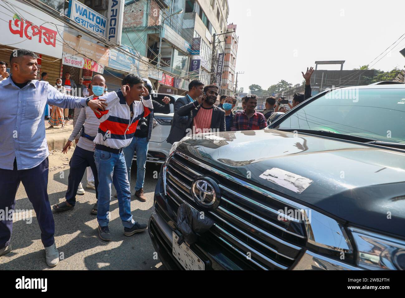 Chattogram, Bangladesh photos de certains bureaux de vote lors des élections législatives du 7 janvier 2024 au Bangladesh. Banque D'Images
