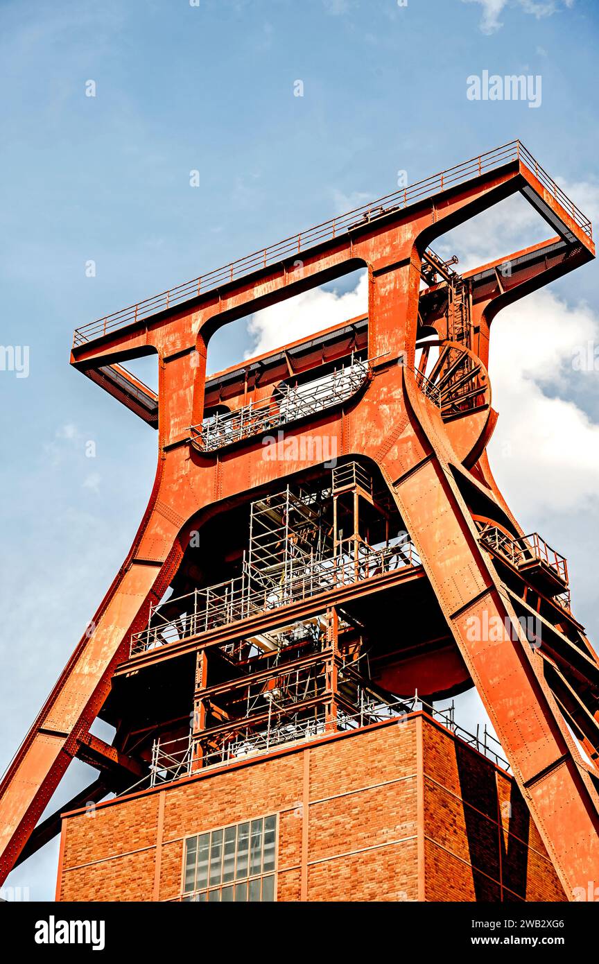 Zeche Zollverein (Essen, Rhénanie-du-Nord-Westphalie); Mine de charbon, complexe industriel Banque D'Images