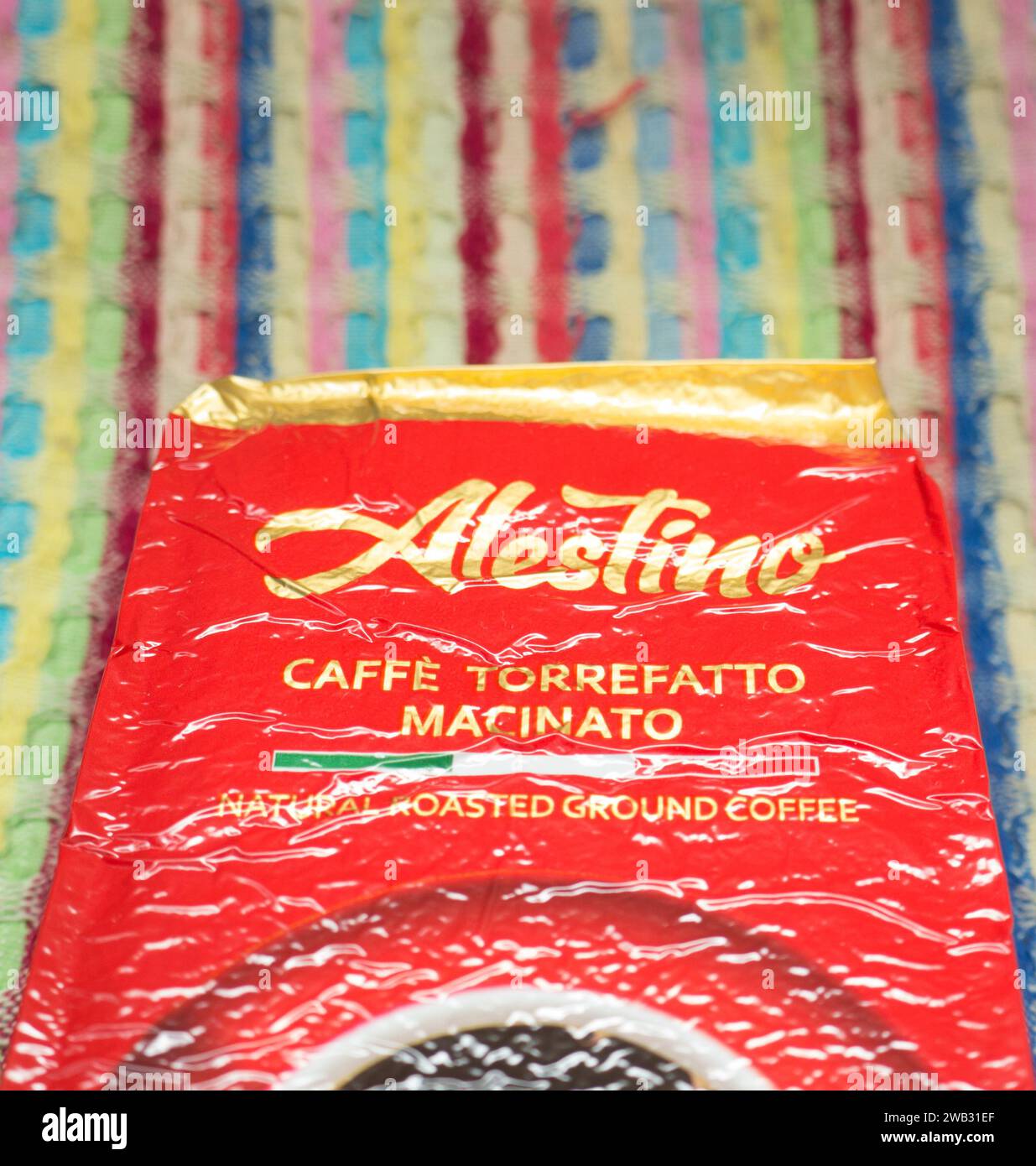Café Alestino Caffe Torrefatto Macinato. Banque D'Images